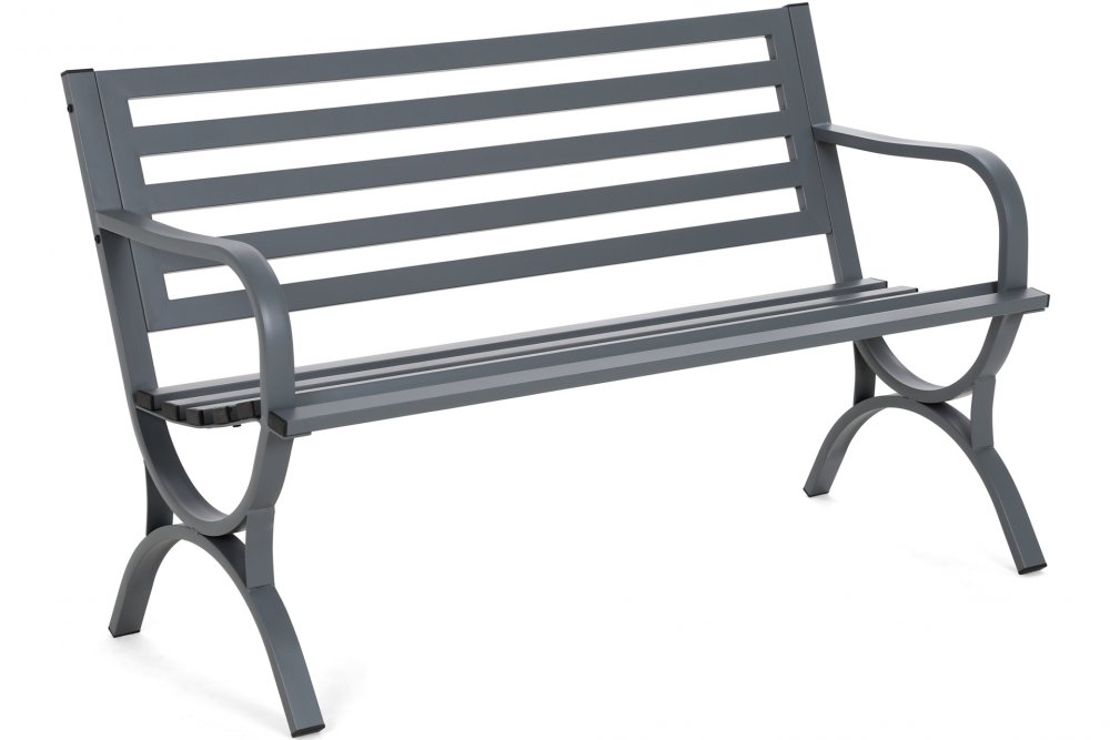 Zahradní kovová lavička GH746318 šedá