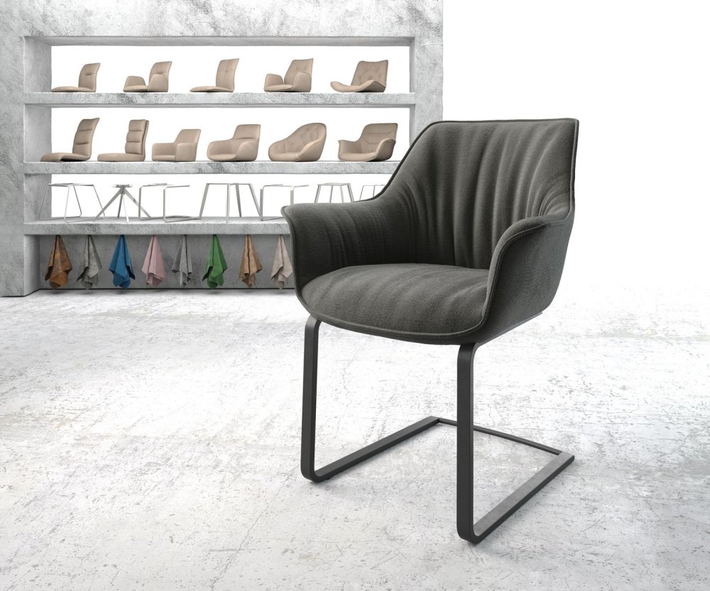 Jídelní židle Keila-Flex s područkami strukturovaná tkanina