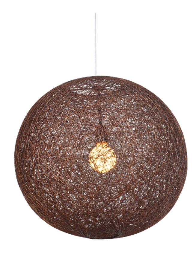 Závěsná lampa koule hnědá 50cm Caruba