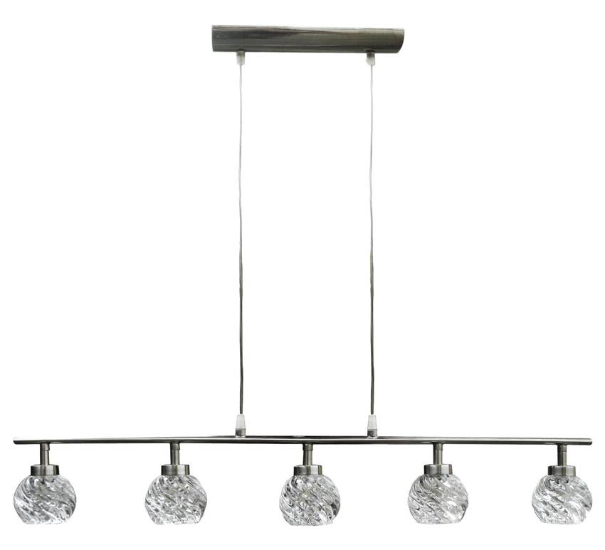 Stropní lampa Gira 5X40W G9 saténový nikl