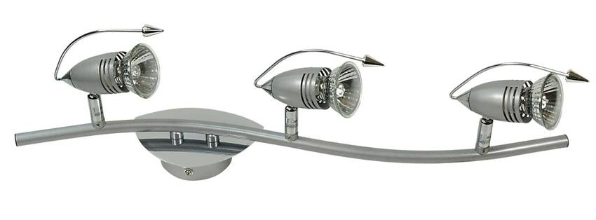 Stropné svietidlo Thunder 3*50W GU10 230V antracitovo chrómové