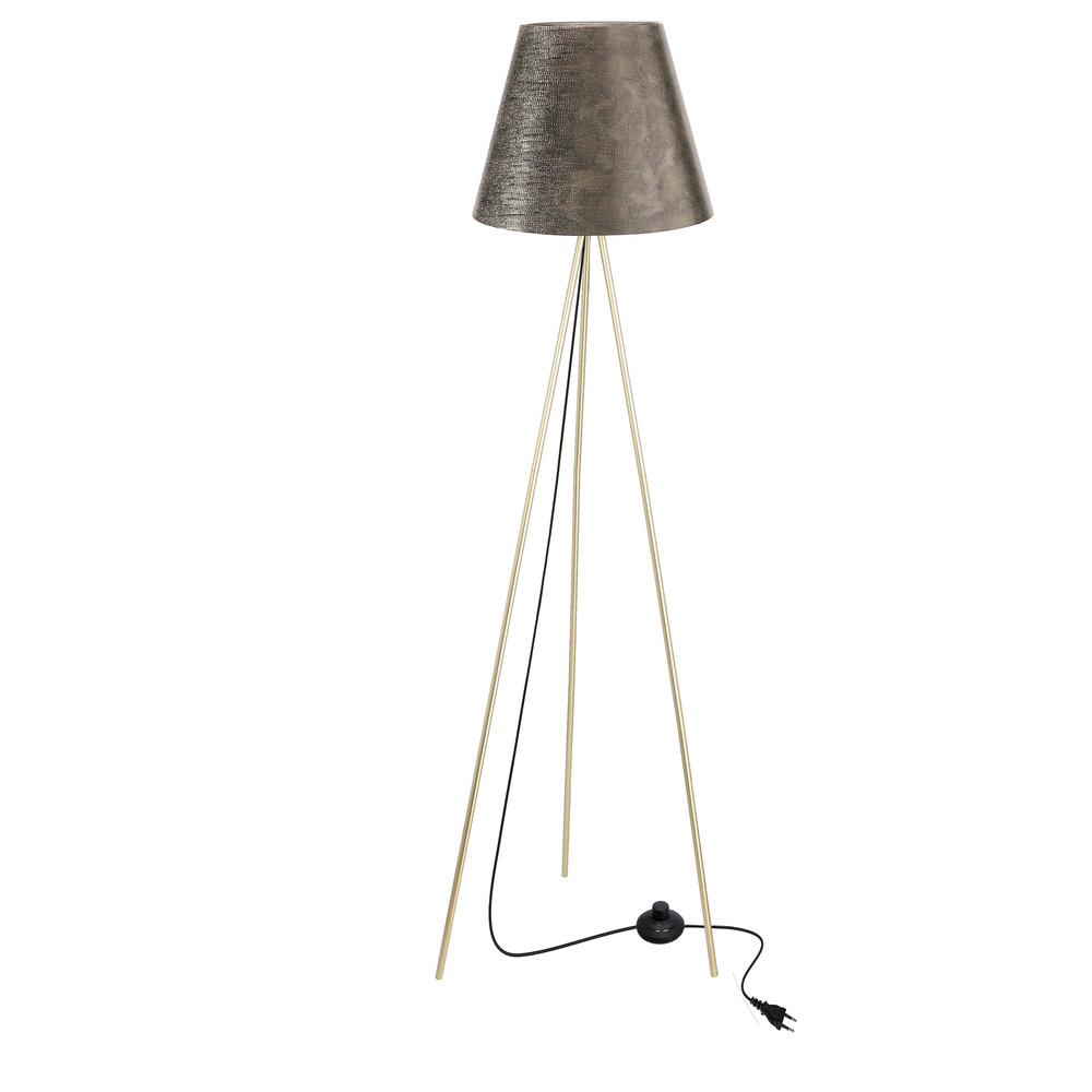 Stojacia lampa PLATINO zlatá 1x40W E27 zlaté tienidlo Stojacia lampa PLATINO zlatá 1x40W E27 zlaté tienidlo