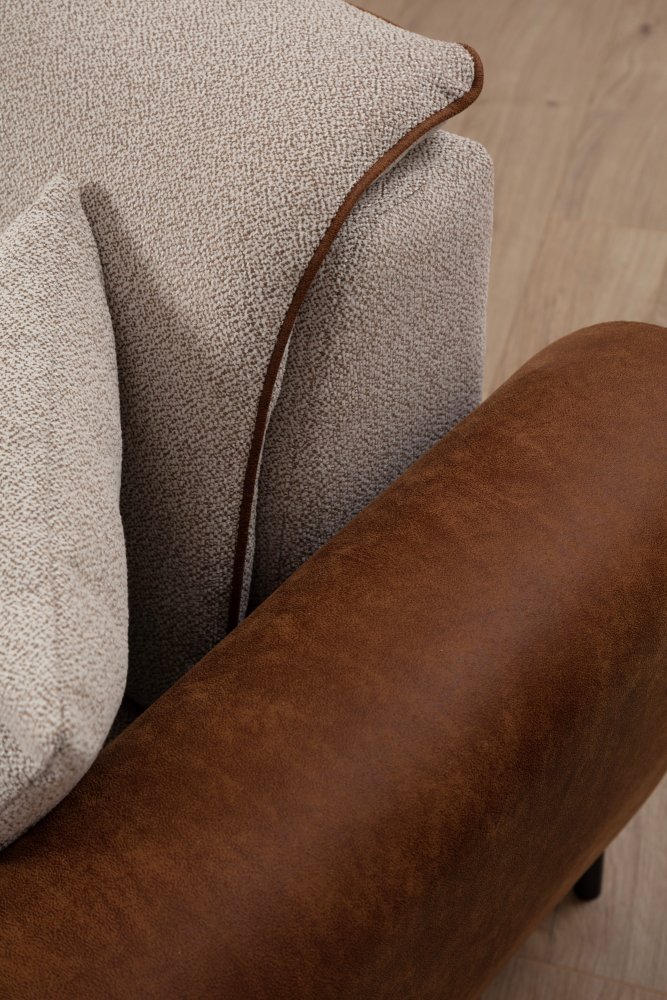 Rohová rozkládací pohovka Aren Left - Beige, Cinnamon (obrázek 8)