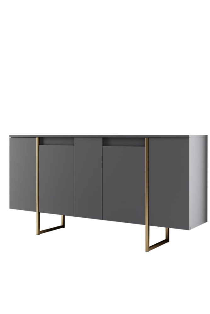 Konzolový stolek Luxe - Anthracite, Gold (obrázek 6)