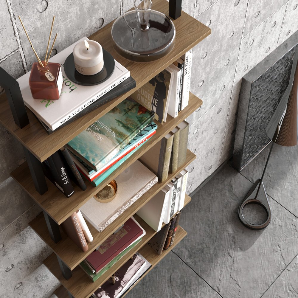 Knihovna Piante - Walnut, Black (obrázek 4)