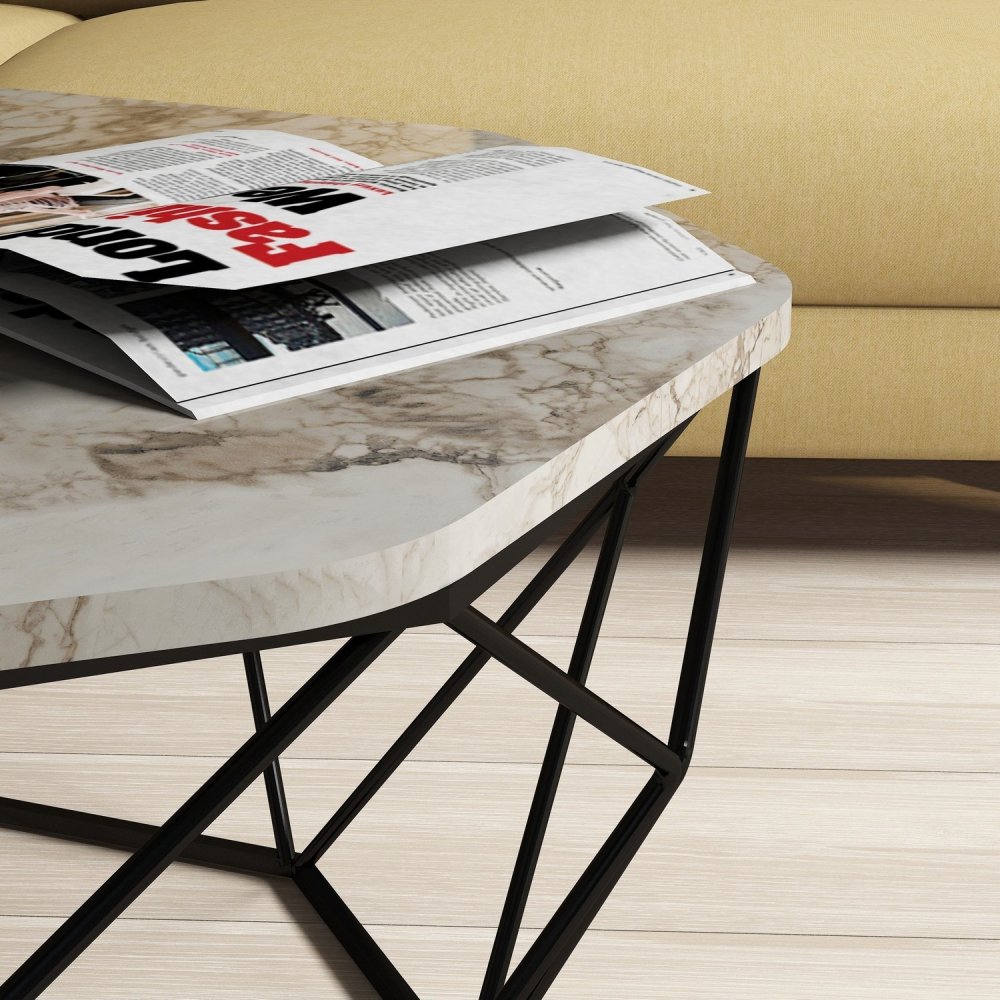 Konferenční stolek Diamond - White Marble (obrázek 4)