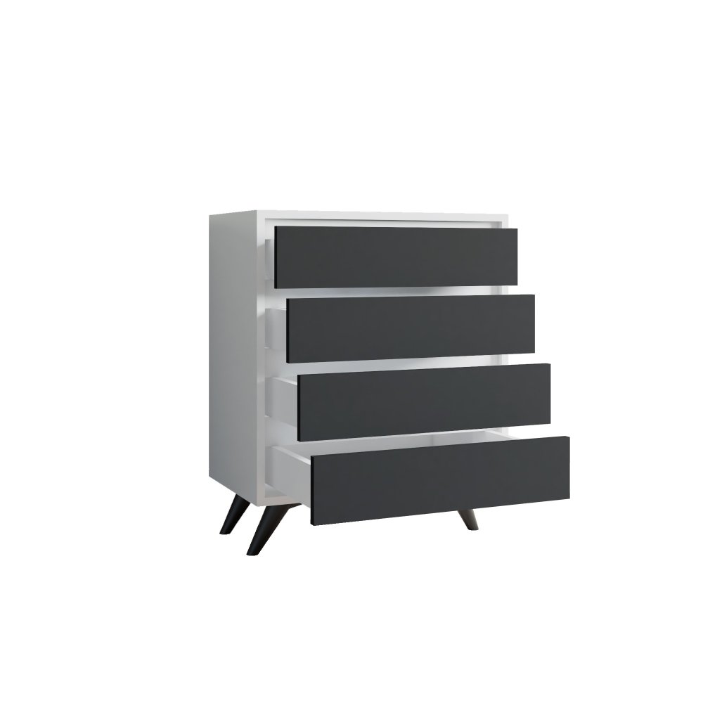 Komoda Suvera - White, Anthracite (obrázek 3)