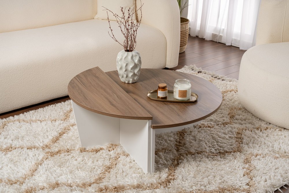 Konferenční stolek Orion - Walnut, White (obrázek 10)