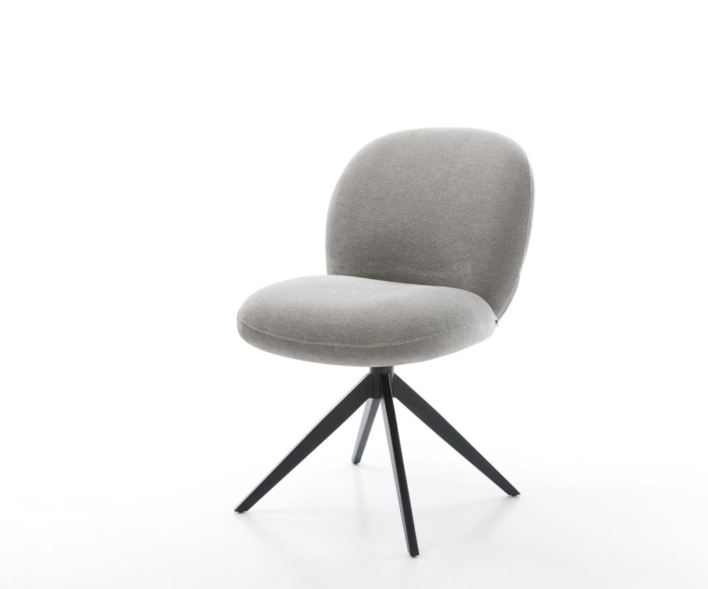 Jedálenská stolička Nube-Flex texturovaná látka mäkký sivá krížová