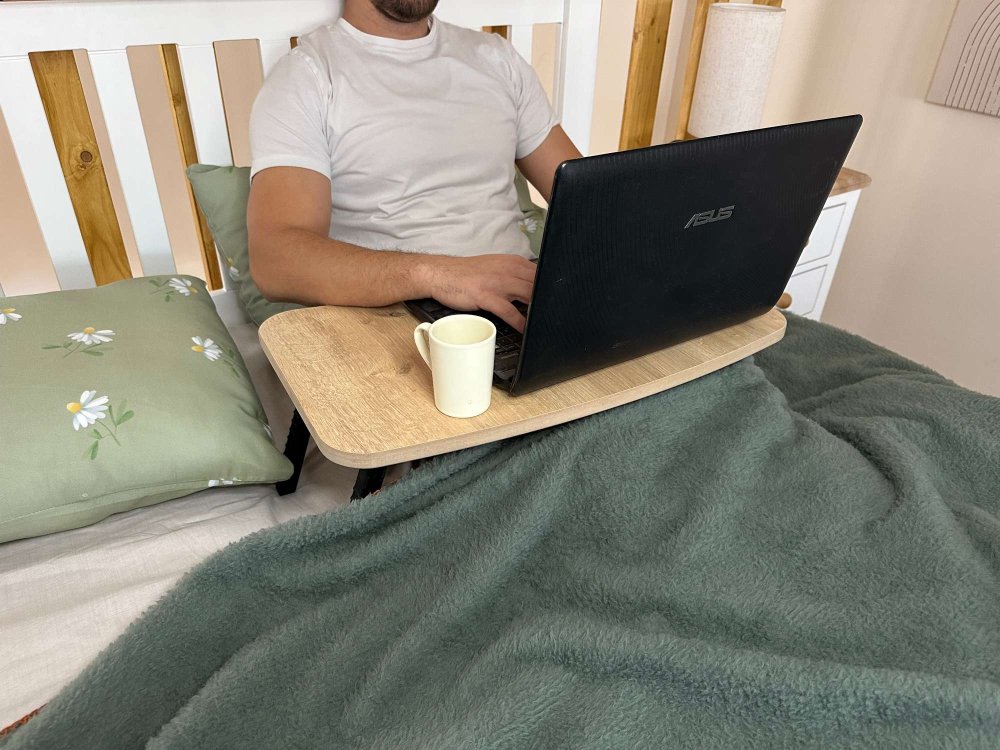 Stůl pro práci na notebooku vestoje Milton - Sapphire Oak (obrázek 5)