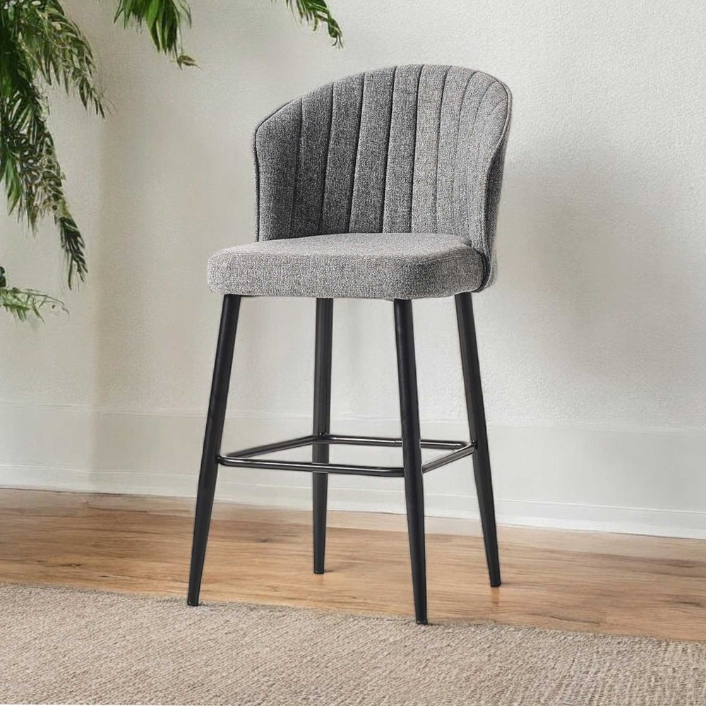 Bar Stool Set (4 Pieces) Rubi - Grey, Black