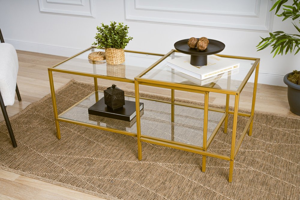 Súprava konferenčných stolíkov Sevay - Gold