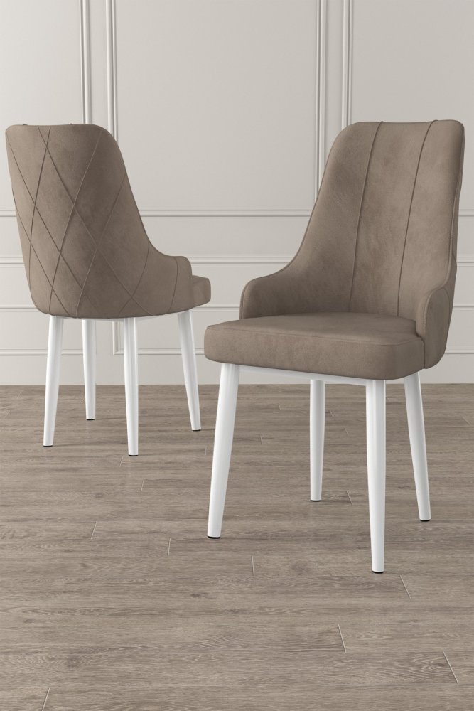 Súprava stoličiek (6 kusov) Trex - Cappuccino, White