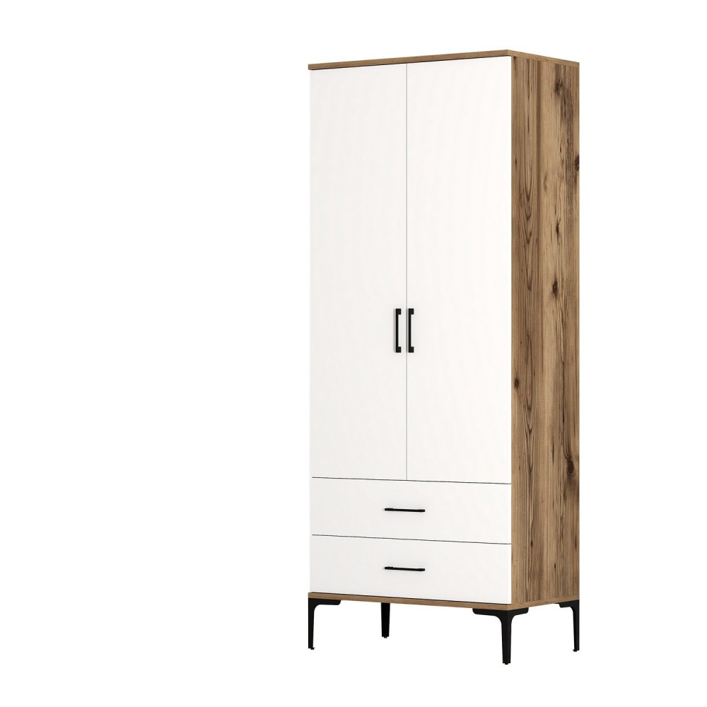 Šatní skříň Kumsal T - Walnut, White (obrázek 2)
