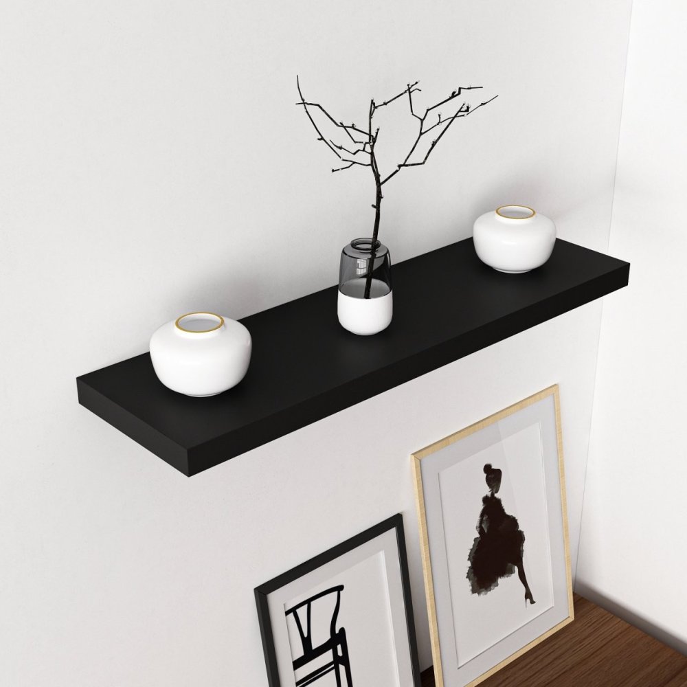 Nástenná polica Gizli 80 - Black