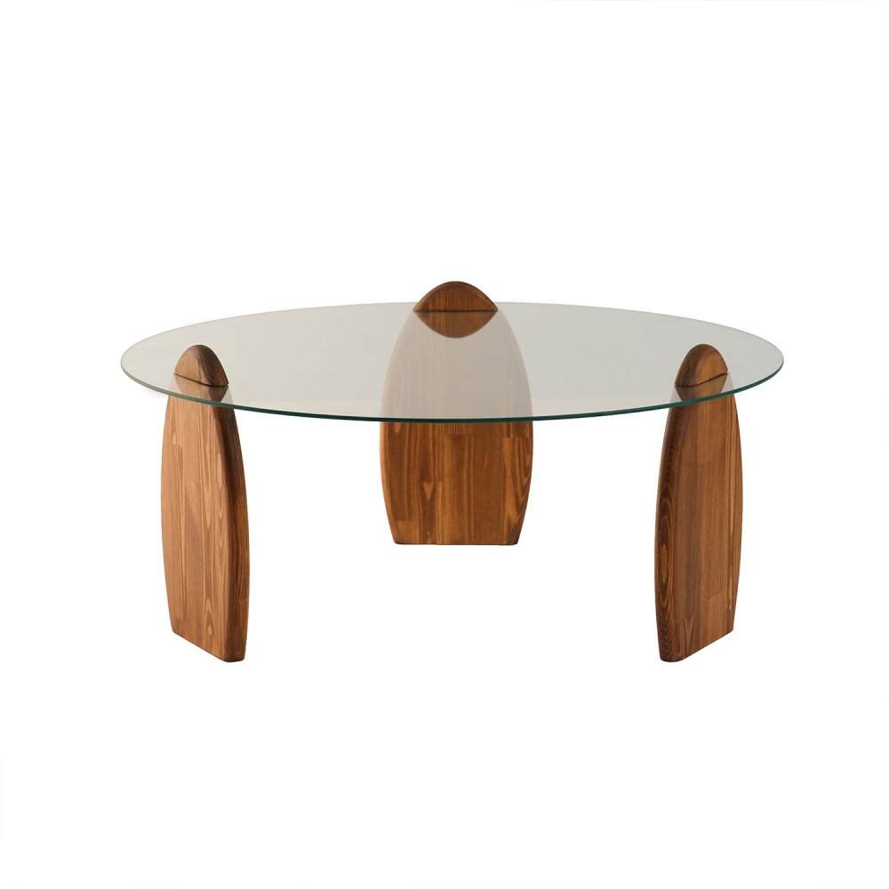 Konferenční stolek Surf - Chesnut, Transparent (obrázek 3)