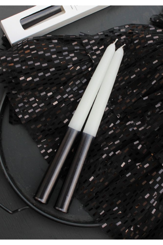 Súprava sviečok (2 kusy) Cizgili Sedefli 2 - Black