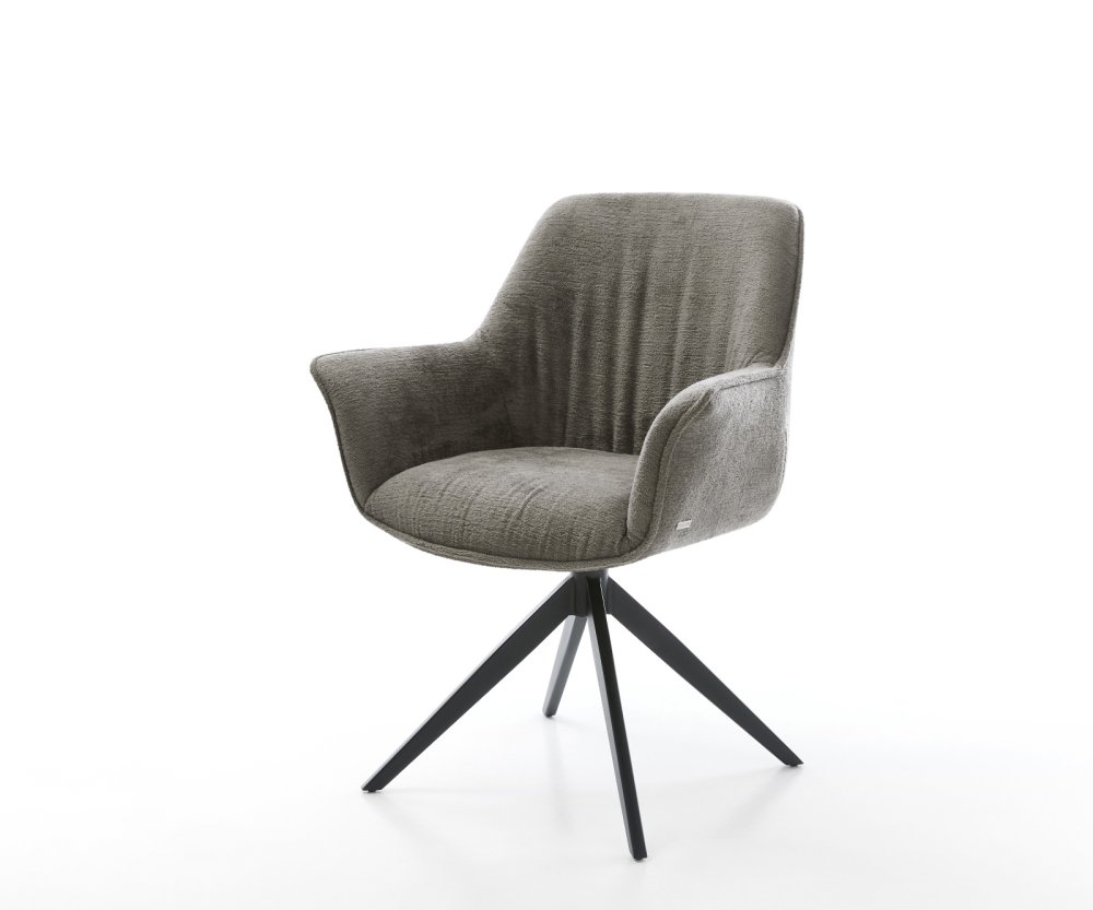 Jedálenská stolička Keila-Flex s opierkami bouclé mäkký tmavobéžová