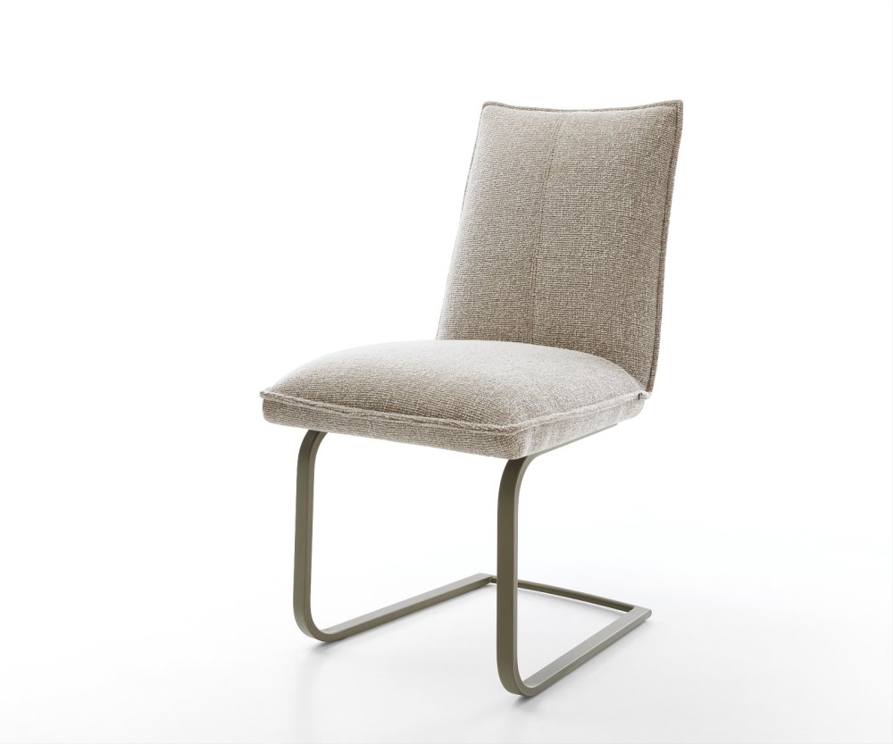 Konzolová jedálenská stolička Lelio-Flex tkanina mäkká béžová