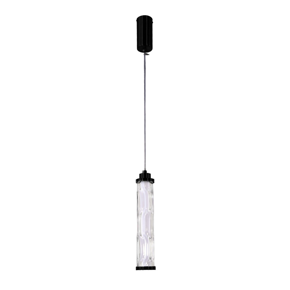 CORTE lampa wisząca czarny matowy 10W LED 3000K klosz bezbarwny