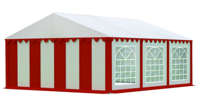 Zahradní párty stan 5x6m EKONOMY Bílá / červená