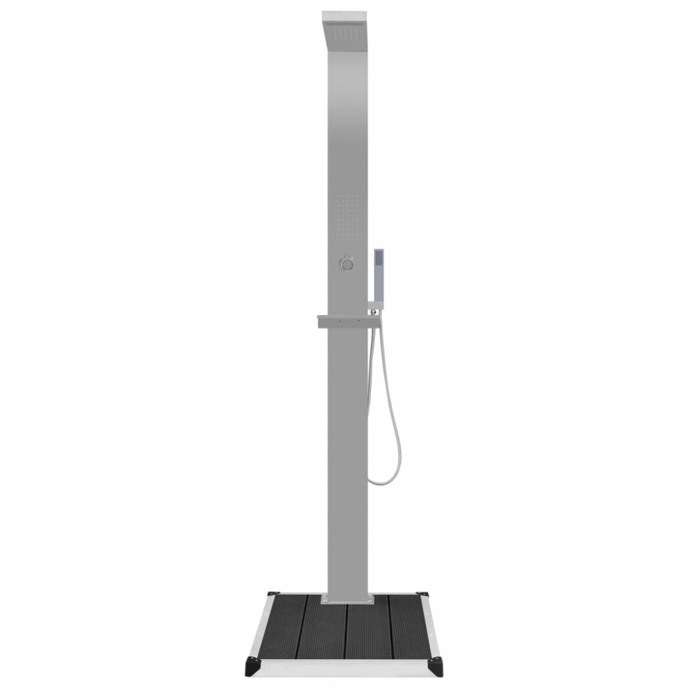 Zahradní sprcha s vaničkou Dekorhome Šedá Obrázek