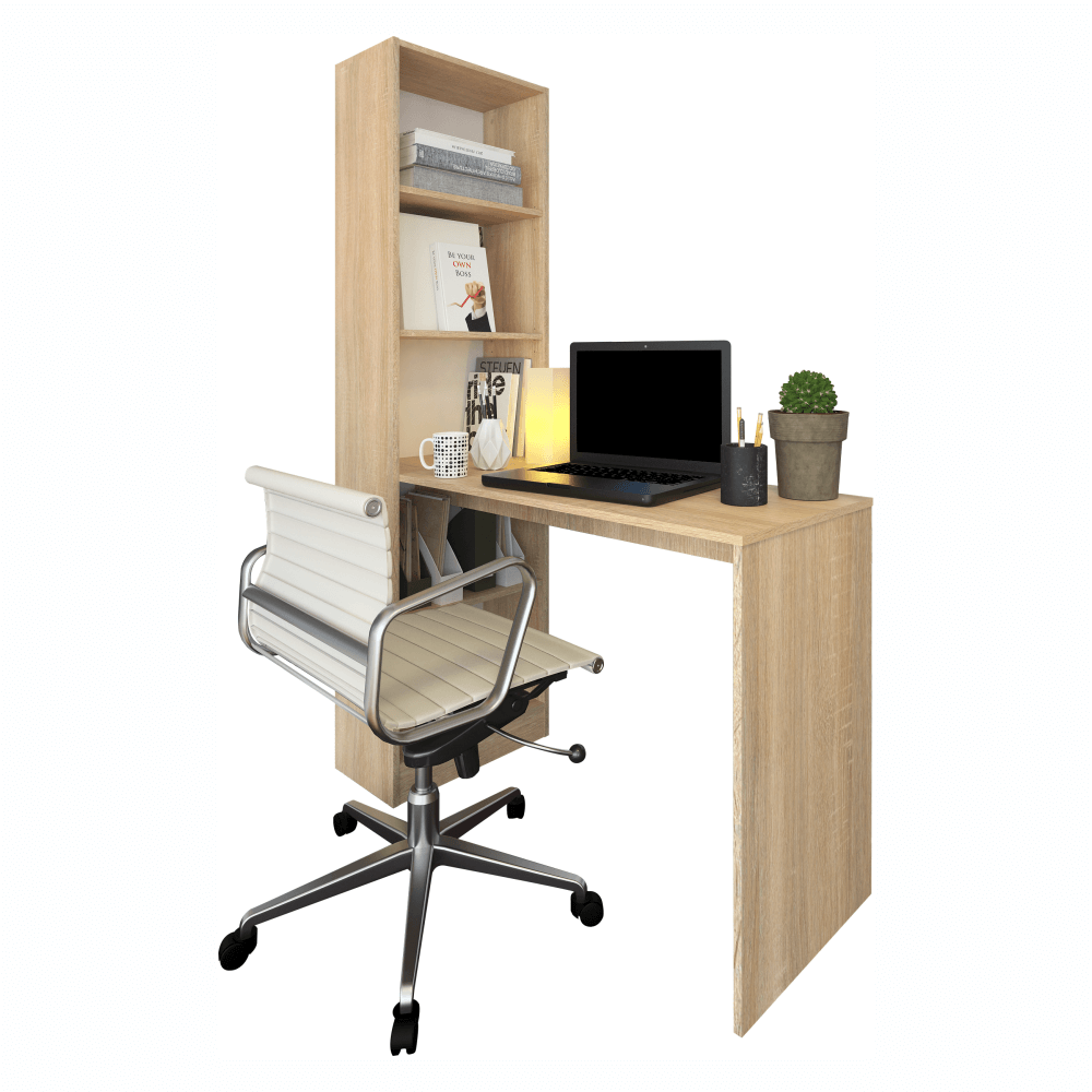 Stůl s regálem JASMIN Tempo Kondela Bílá Obrázek