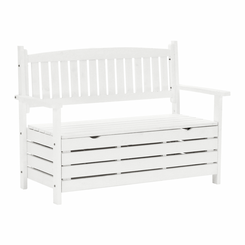 Zahradní lavička DILKA s úložným prostorem Tempo Kondela Bílá