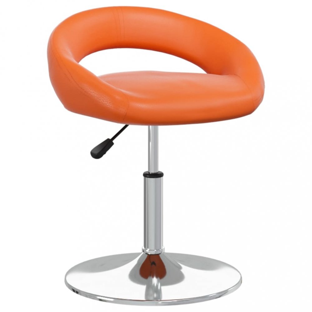 Barová židle umělá kůže / kov Dekorhome Oranžová