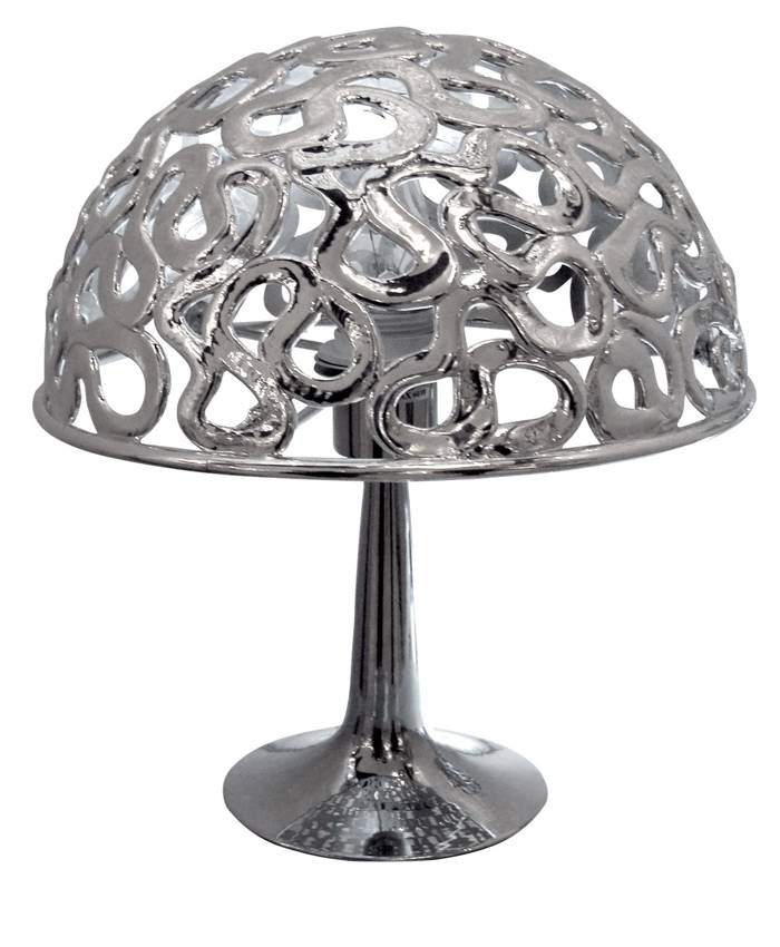 Stolní lampa Lame s chromovým houbovým motivem