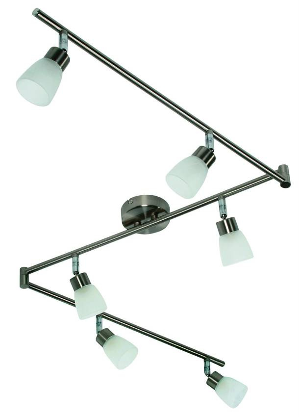 Výpredaj stropných svietidiel, pásik 6*40W, g9, nikel matný