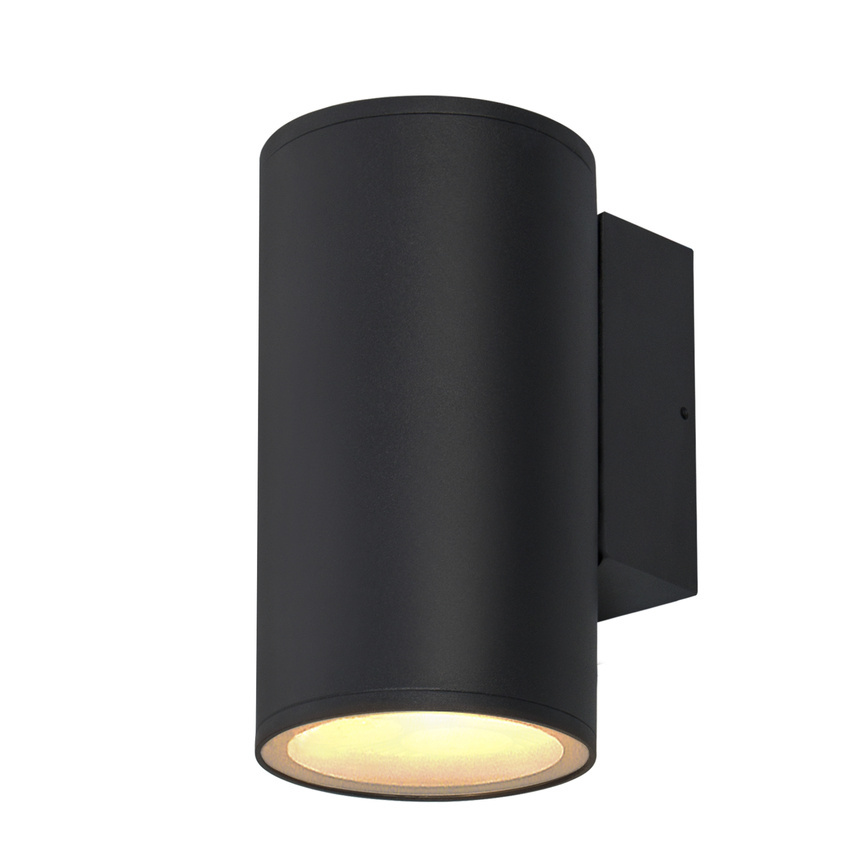 Záhradná lampa Primula, fasádna trubica 14,5x20,4cm, čierna, 1x60W E27 PAR30 IP65