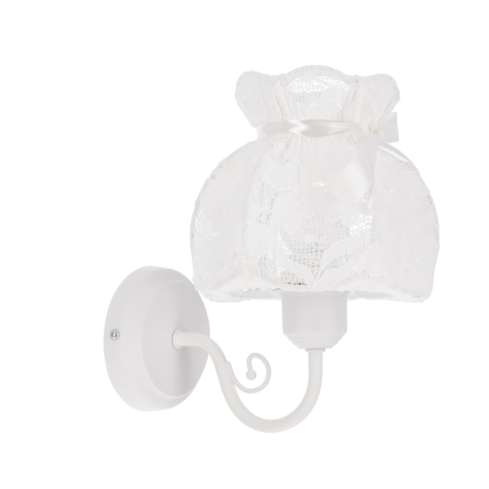 ROSSINI biela nástenná lampa 1x40W E27 biele tienidlo