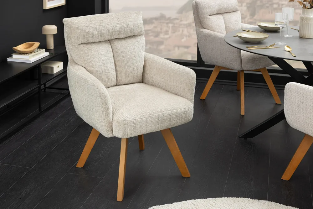 Otočné jedálenské kreslo 2 ks GYES Dekorhome