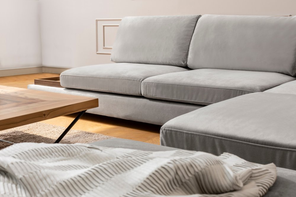 Rohová sedací souprava Tulip Corner Right Without Pouf - Light Grey (obrázek 5)