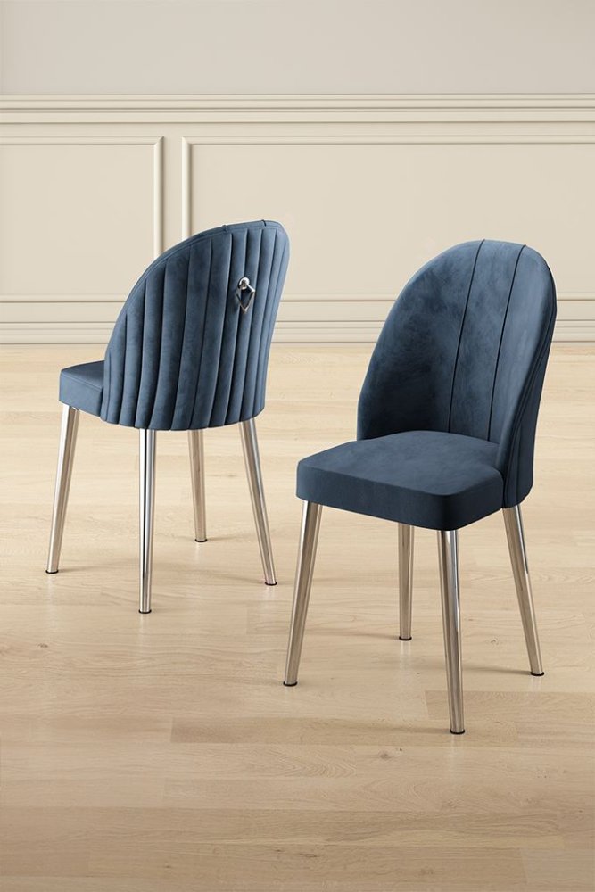 Súprava stoličiek (4 kusy) Mara - Anthracite, Chrome