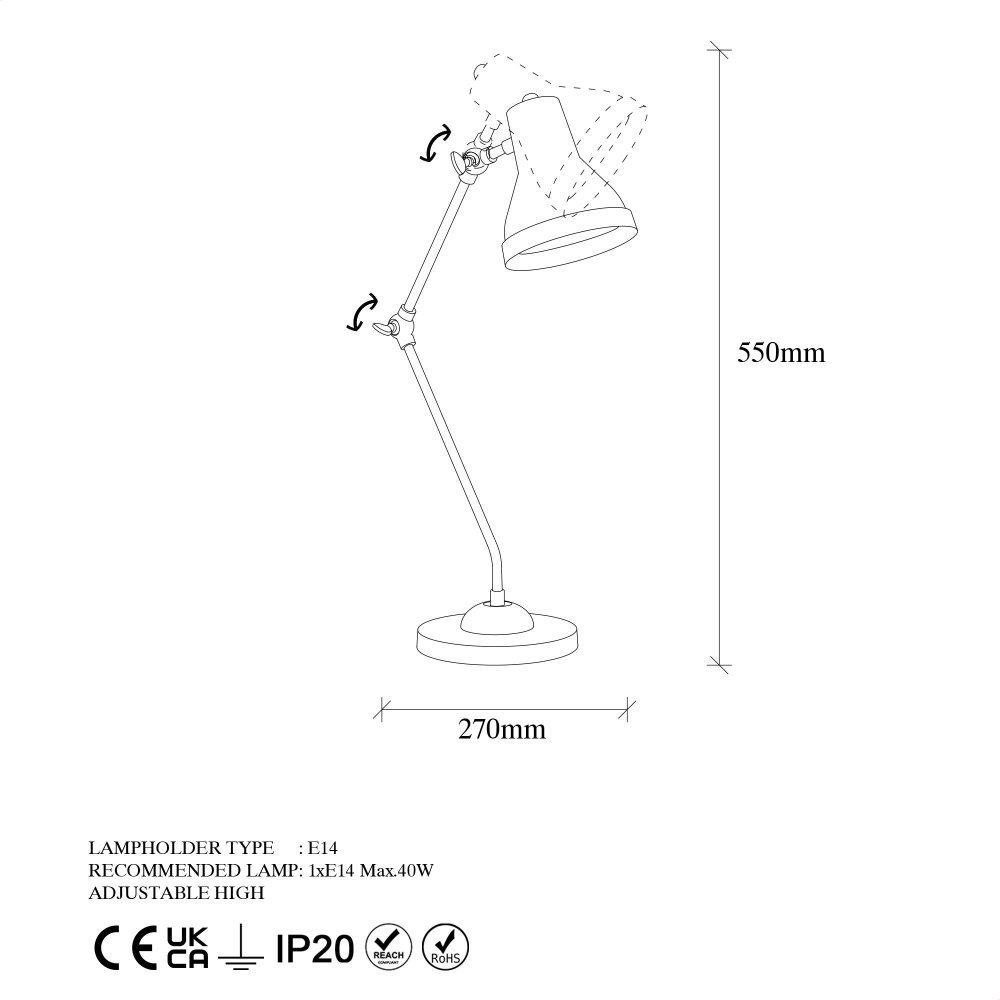 Stolní lampa Mixed - 11505 (obrázek 4)
