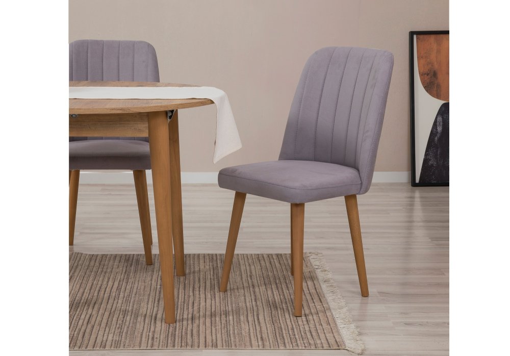 Jídelní set s rozkládacím stolem a židlemi (3 kusy) Vina 0701 - Atlantic Pine, Grey (obrázek 11)