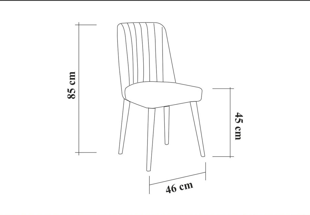 Jídelní set s rozkládacím stolem a židlemi (3 kusy) Vina 1053 - Walnut, Anthracite (obrázek 3)