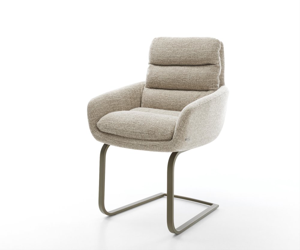 Jídelní židle Abelia-Flex s područkami látka Měkký béžová