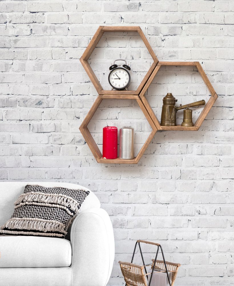 Nástenná polica Elfo - Walnut