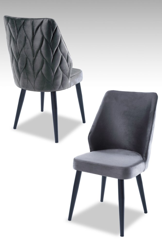 Súprava stoličiek (2 kusy) Pufi - Grey, Black