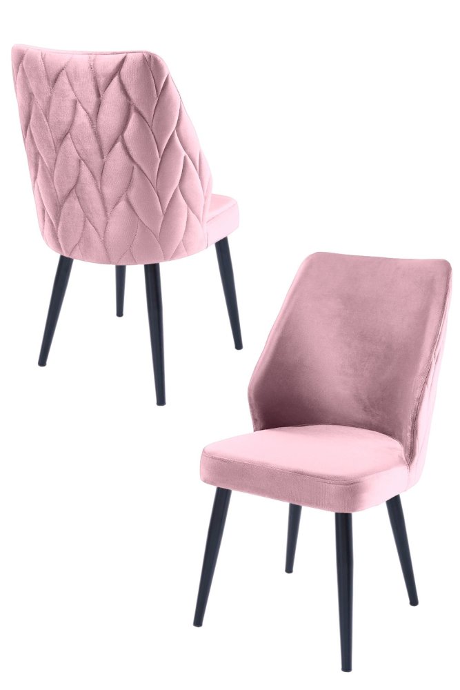 Súprava stoličiek (2 kusy) Pufi - Lilac, Black