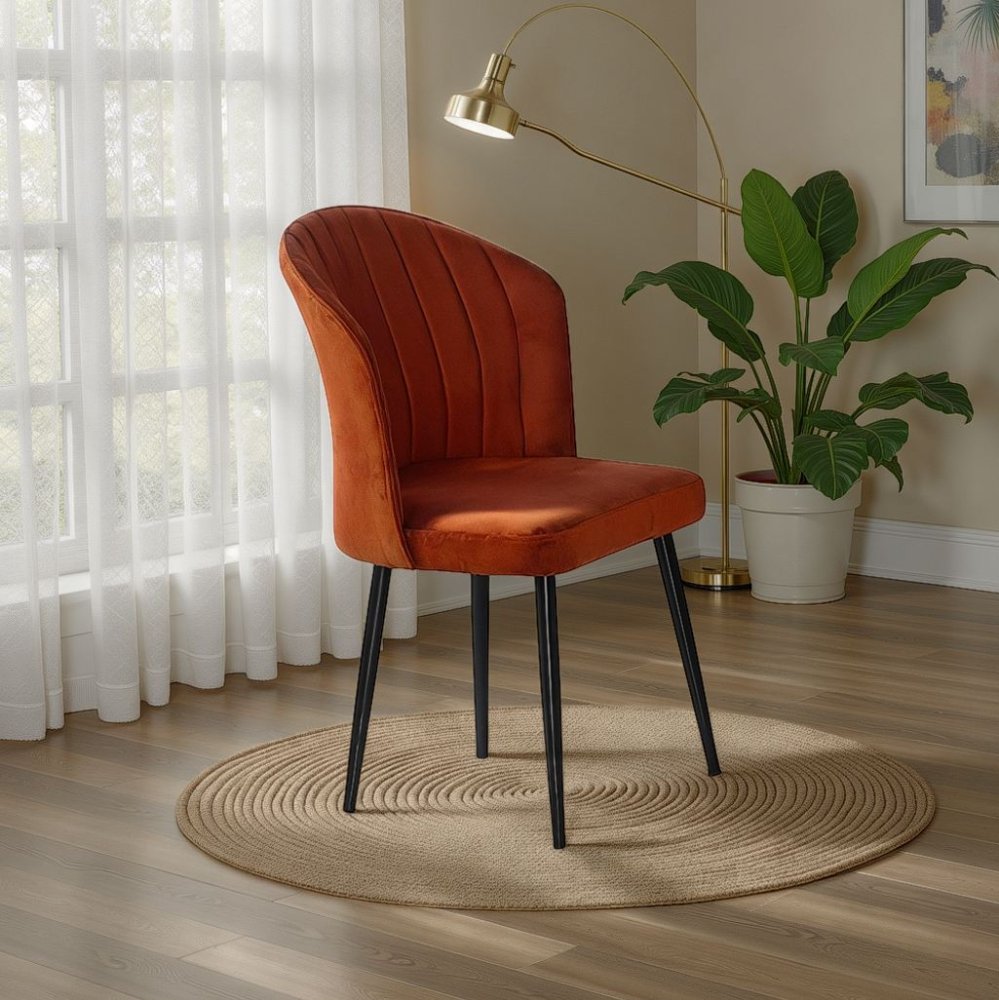 Súprava stoličiek (4 kusy) Rubi - Orange, Black