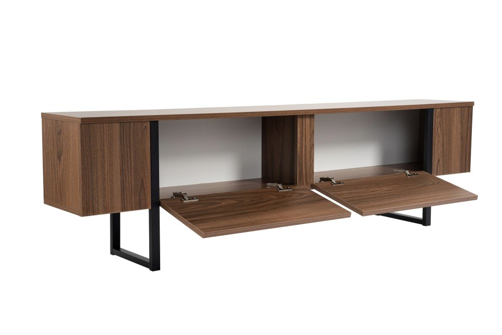TV stolík Serenity - Walnut, Black