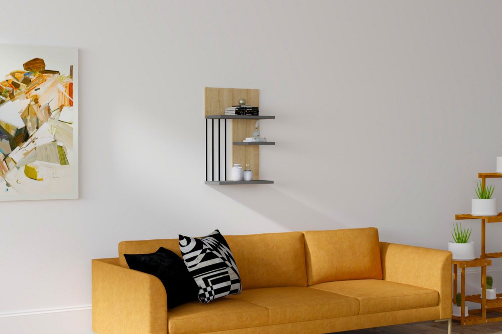 Nástenná polica Nezma - Sapphire, Anthracite