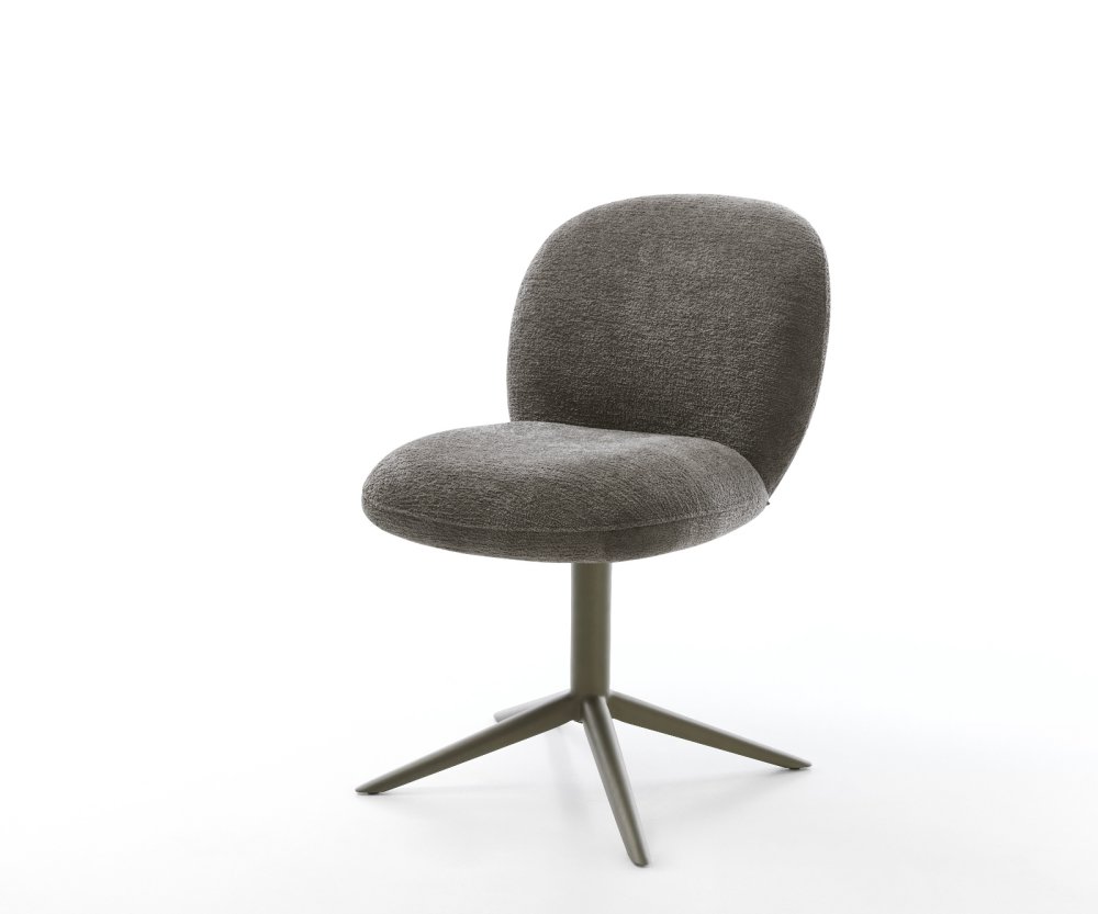 Jedálenská stolička Nube-Flex bouclé mäkký tmavobéžová podstava