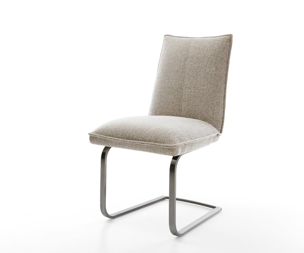 Konzolová jedálenská stolička Lelio-Flex tkanina mäkká béžová