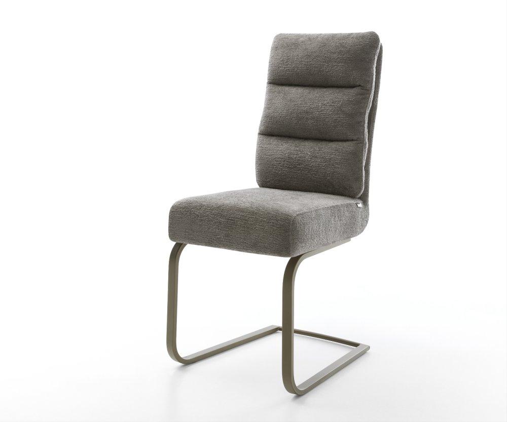 Konzolová jedálenská stolička Pela-Flex bouclé mäkký tmavobéžová