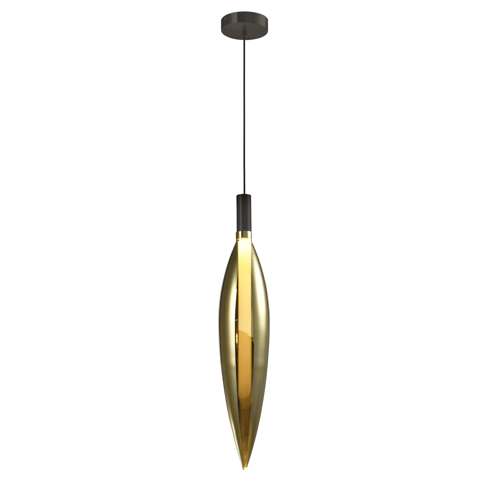 Lampa wisząca Nordic szklana tuba złota pojedyncza do salonu i sypialni